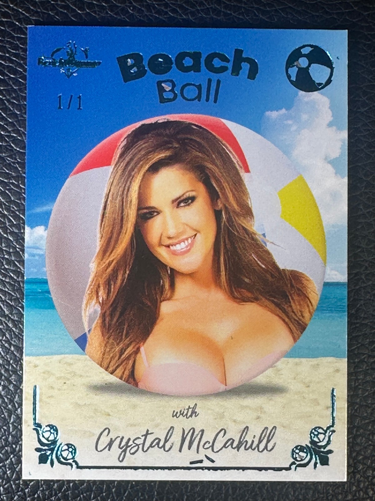 2022 Bench Warmer Beach Ball Sky Blue Foil Crystal McCahill 1/1