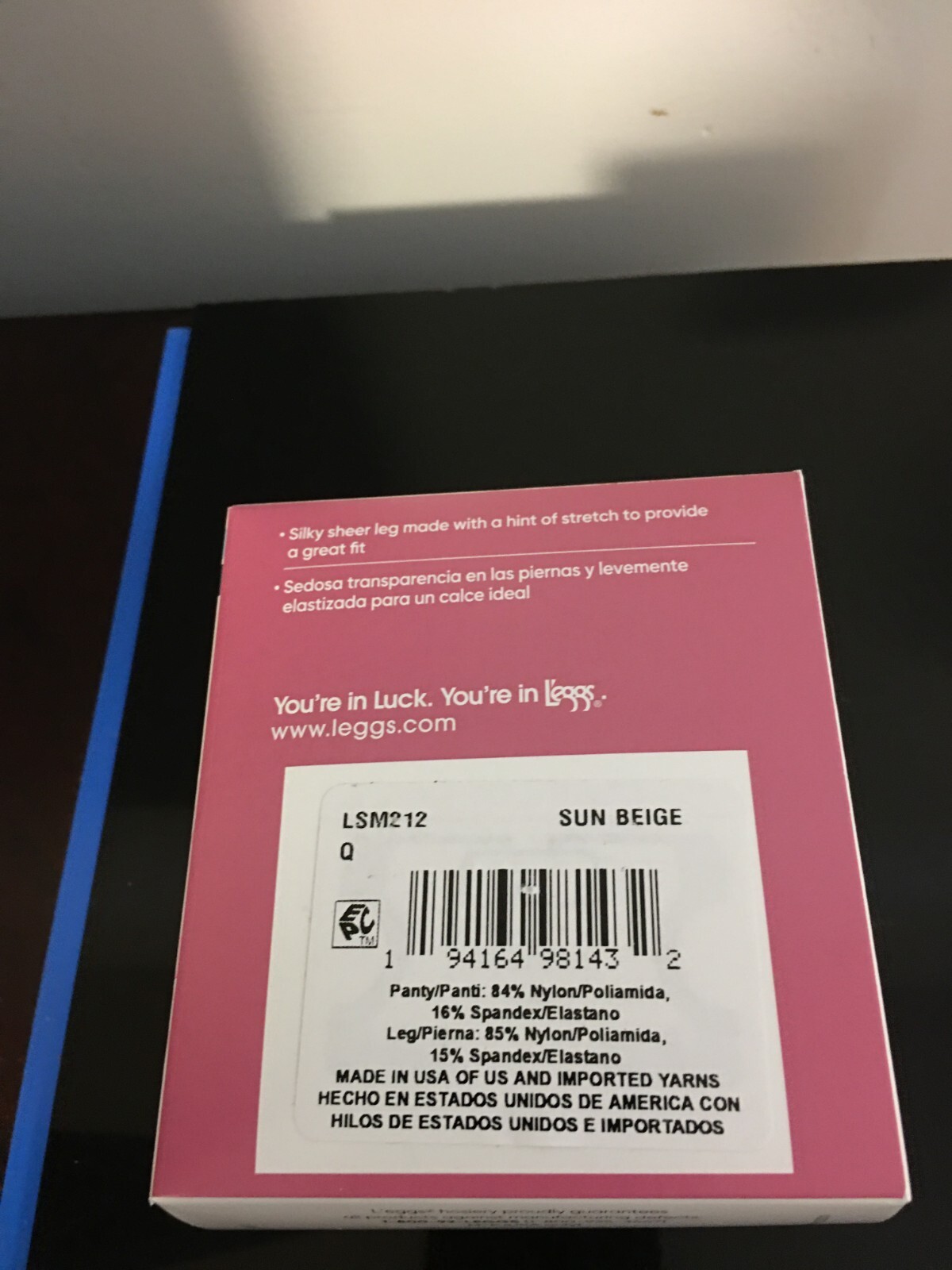 NEW SIZE Q SUN BEIGE L'EGGS SILKEN MIST SILKY SHEER LEG CONTROL TOP  TIGHTS 2PK