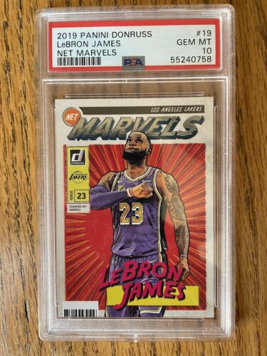 2019-20 Panini Donruss LeBron James Net Marvels PSA 10 Lakers, Kobe Bryant