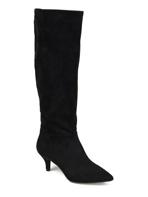

JOURNEE COLLECTION Женские черные сапоги на каблуке Vellia Kitten Heel с широкой икрой, Черный, VELLIA-XWC