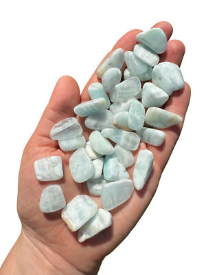 Caribbean Calcite Tumbled Stone (A+ Grade), Natural Blue Calcite from Pakistan