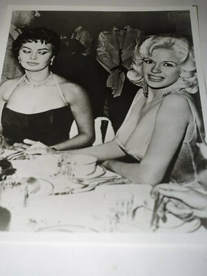 Sophia Loren & Jayne Mansfield Paramount Pictures Party 1957 8''  x 10''