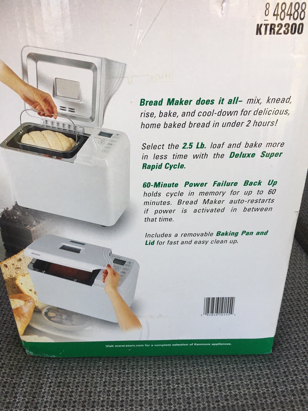 kenmore automatic bread maker model ktr2300 manual