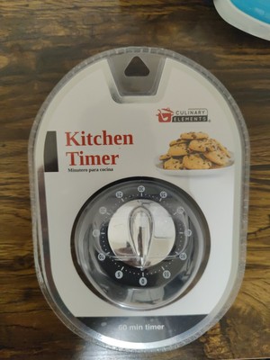 Brand New CULINARY ELEMENTS Black 60 Minute Kitchen Timer Gagets Countdown 