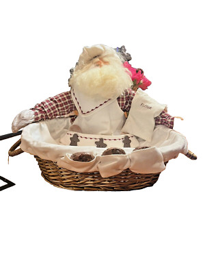 Boyds J & T Imaginations Baking Santa Baker Basket Figurine Chef Nicoli Favorite