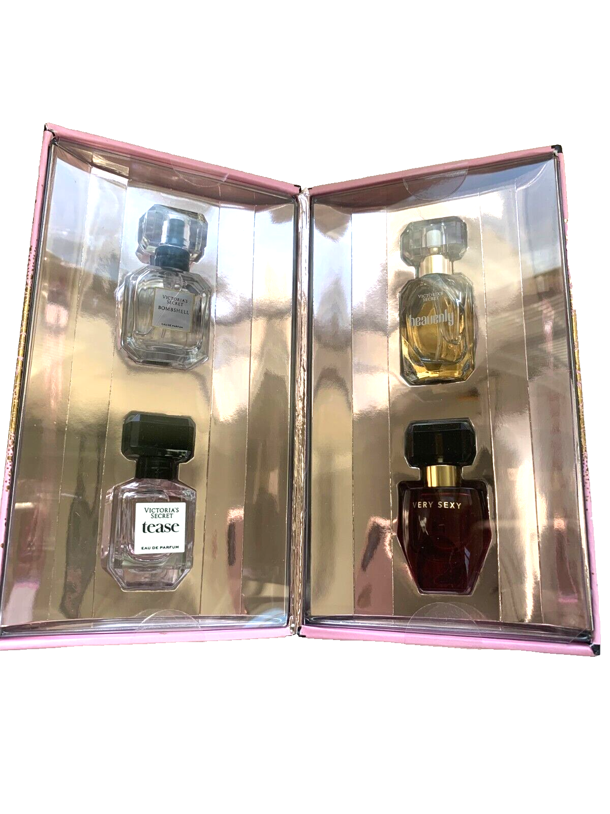 Victoria's Secret  Perfume 4 PC Mini Gift Set Bombshell Heavenly Tease Very Sexy