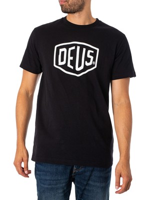 

Мужская футболка Deus Ex Machina Shield, черная, Черный, DMW41808E-BLK