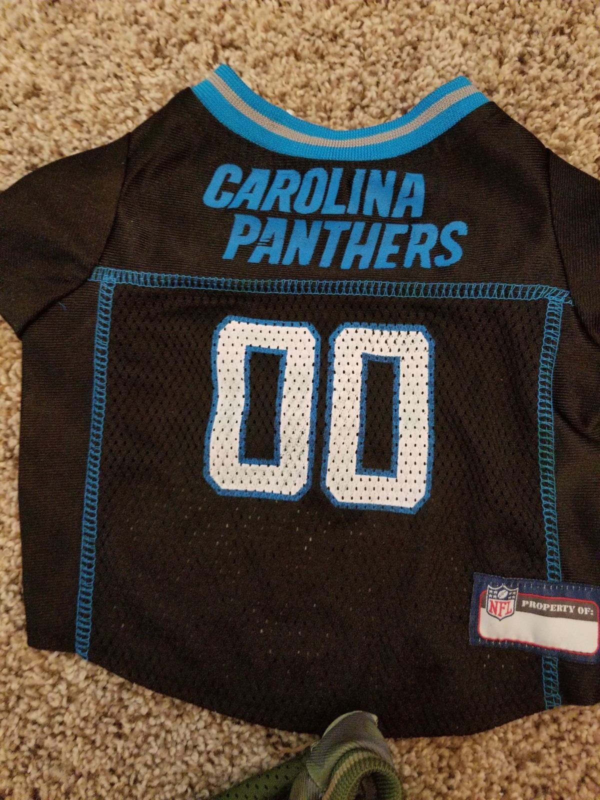NFL CAROLINA PANTHERS PET CAMO JERSEY HOODIE DOG SIZE XS