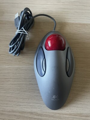 Logitech T-BC21 Optical Trackman Marble Mouse  USB Wired Tested Works Great