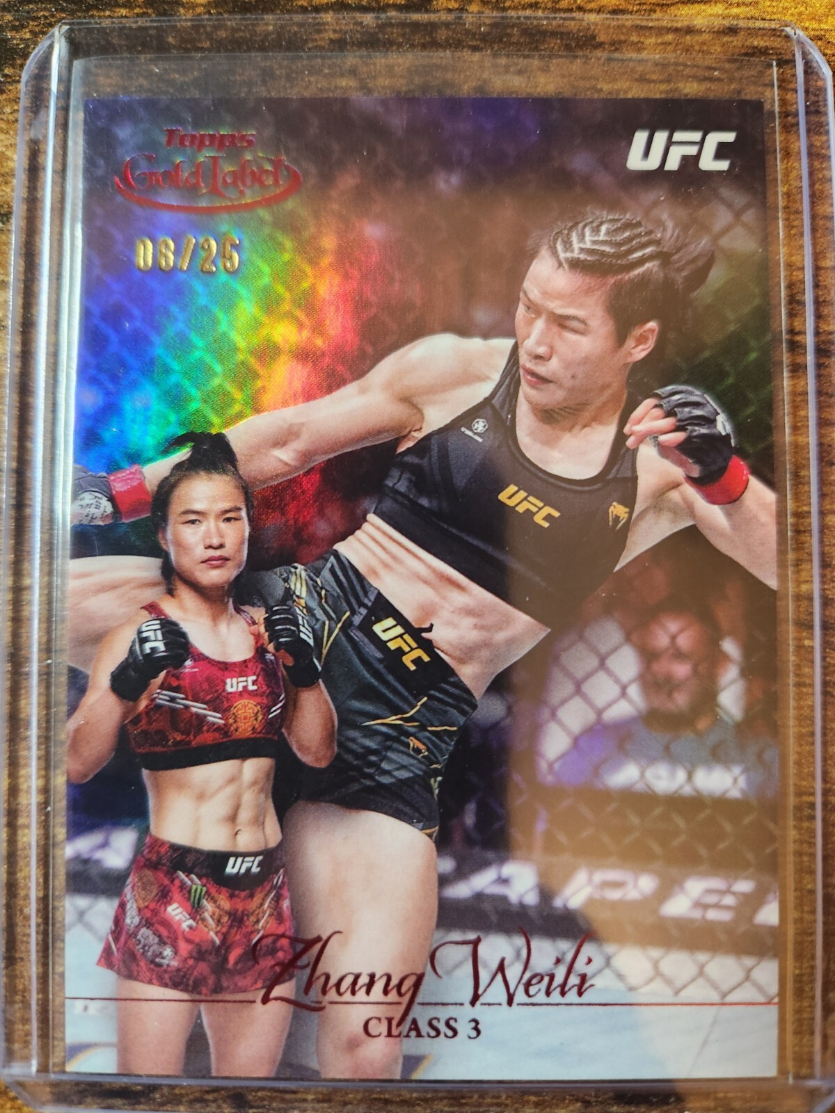 2024 Topps Gold Label UFC Zhang Weili Class 3 Red 8/25 SSP