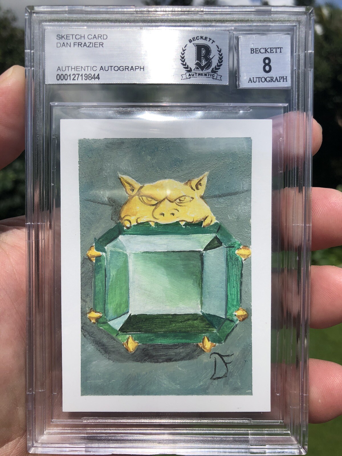 MOX EMERALD, ARTIST PAINTING / PROOF, MAGIC MTG, POWER 9, DAN FRAZIER, BAS 8! MOX EMERALD, ARTIST PAINTING / PROOF, MAGIC MTG, POWER 9, DAN FRAZIER, BAS 8!