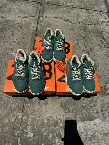 Pre-owned Jordan Size 5.5w 6.5w 7w-nina Chanel Abney X Air  3 Retro Sp Bicoastal W In Green
