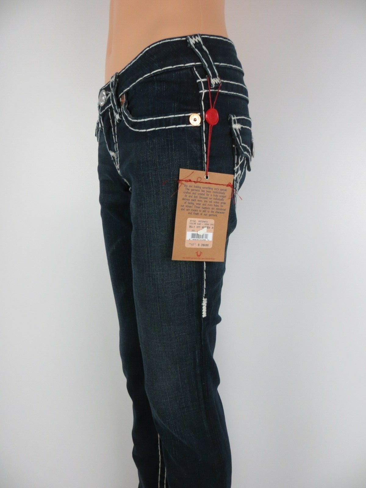 Pre-owned True Religion Billy Super T Women Jeans,veracruz (white), Size 26, R $319.00