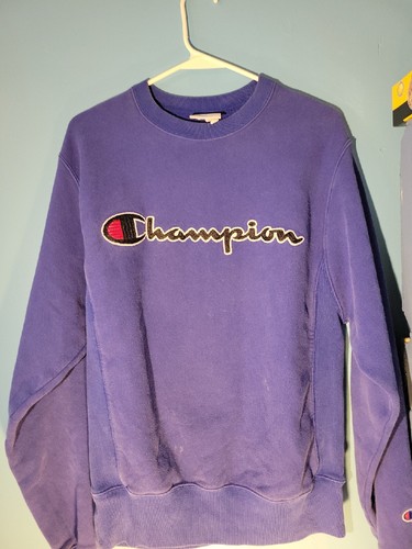 ほうじ茶【色褪せあり】90s Champion Reverse Weave 90s Champion Reverse Weave Striped Trim Sweatshirt - Men's