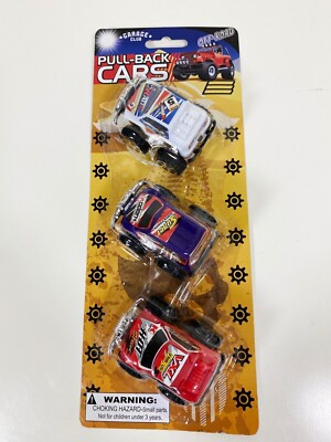 Garage Club Off-Road Pull Plastic Back Cars (BRAND NEW SEALED)