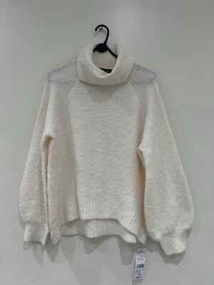 F&F Women's Boucle Knit Roll Neck Sweater (Size: M, UK 12-14)