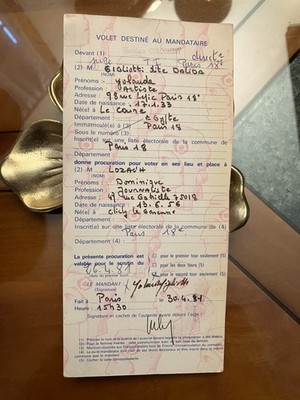 Rare et unique dédicace de Dalida.