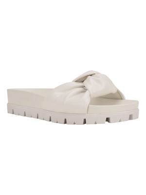 

CALVIN KLEIN Женские белые шлепанцы на платформе с круглым носком Chaya, размер 8,5 м, Белый, KCCHAYA