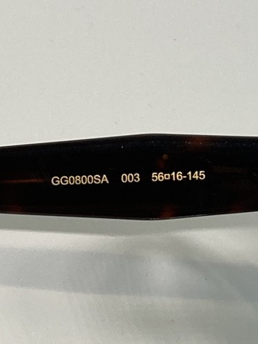 Pre-owned Gucci Gg0800sa 003 Havana Woman Plastic Sunglasses