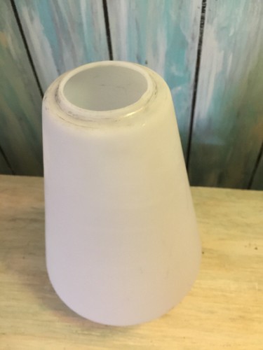 Vintage White Mid Century Tension Pole Lamp Shade Replacement Glass Globes MCM