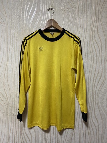 1980s ADIDAS FOOTBALL SHIRT SOCCER JERSEY LONG SLEEVE sz L