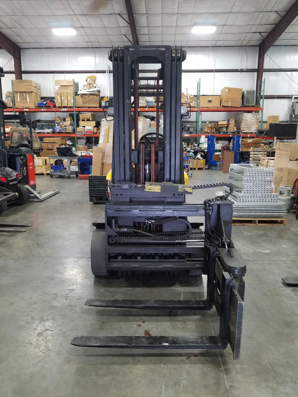 YALE ELECTRIC FORKLIFT 36-VOLTS TURRET HEAD TH254848 SWING MAST SOLID TIRES 190