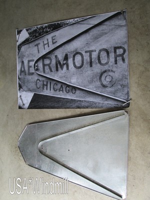 Chicago Aermotor Windmill Vane for 8ft A702 & A602 w/ logo layout, A31 + layout