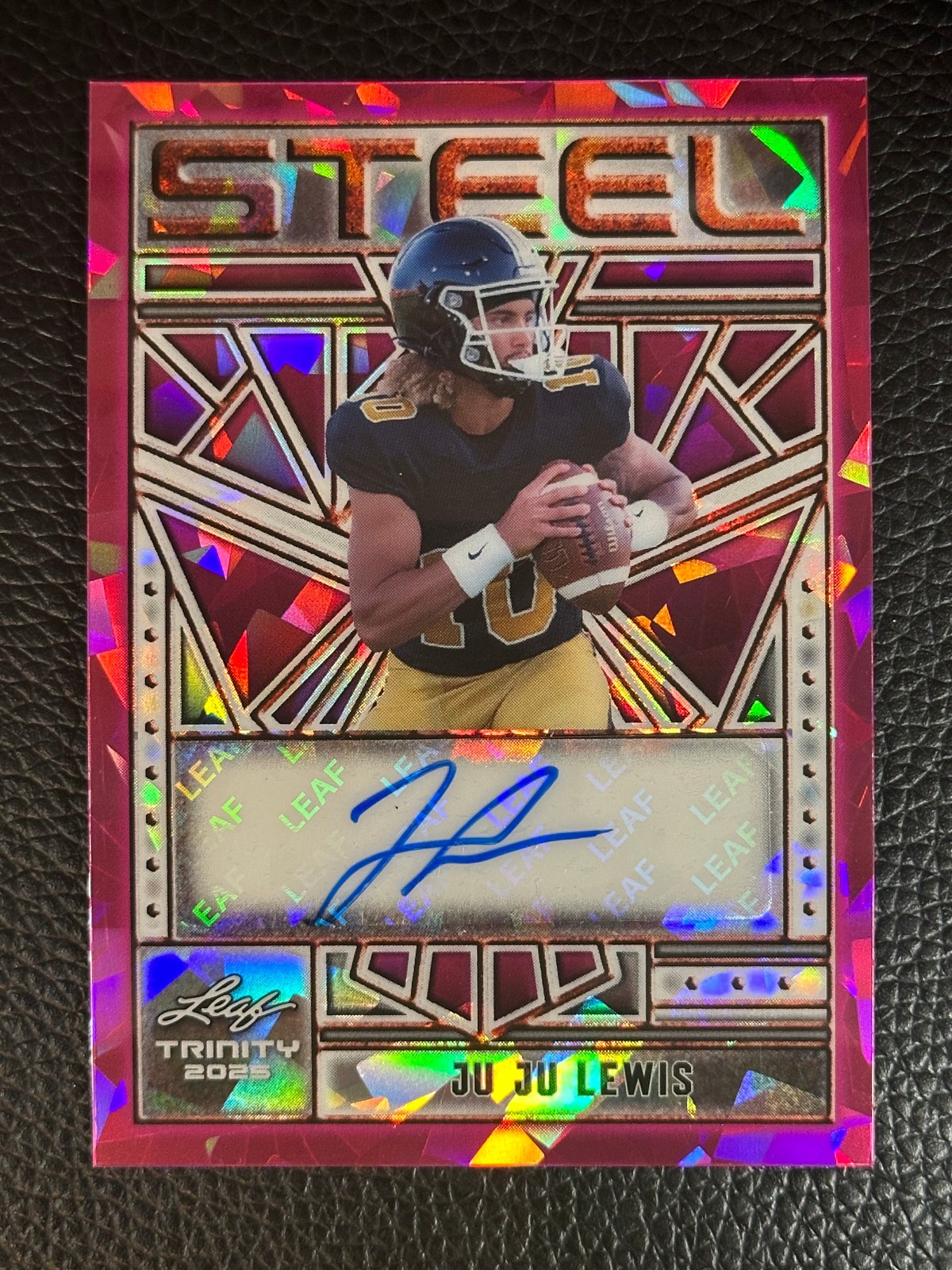 2025 Leaf Trinity Steel Crystal Pink Ju Ju Lewis 1/1 Auto Autograph