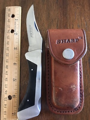 Vintage sharp 200, locking pocket knife with sheath￼
