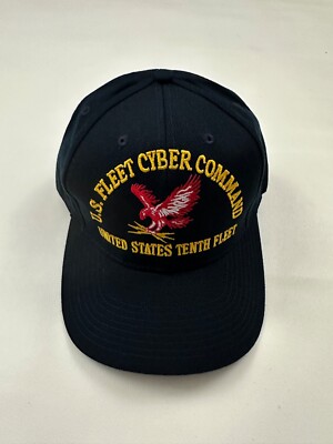 The Corps U.S. Fleet Cyber Command 10 Fleet Logo Blue Baseball Cap Hat One Size