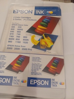 EPSON INK Stylus Scan Color 2 Ink Cartridges S020191 - S020089-SV Exp. 6-2006