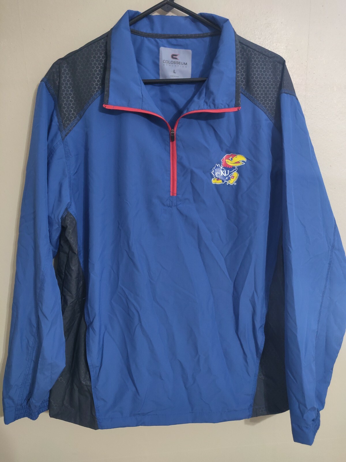 KU KANSAS ボンバージャケット Vintage KU Kansas Jayhawks Pro Player Full Zip Red Blue Coat