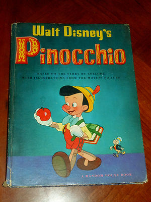 DISNEY'S PINOCCHIO BOOK (1939) VG-F cond. 8 1/2
