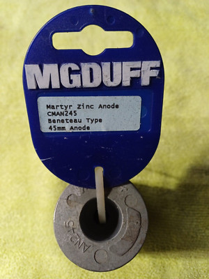 MGDUFF CMAN245  45mm  ZINC PROPELLOR ANODE for BENETEAU JEANNEAU