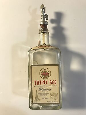 Original Rabenet Triple Sec Clear 750 ml Bottle With Vintage Top Pourer   