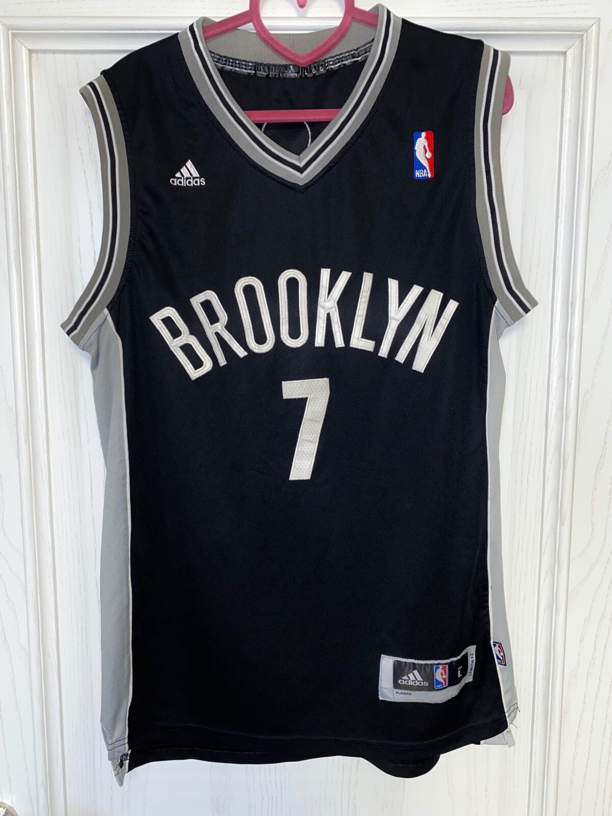 BROOKLYN NETS NBA BLACK #7 JOHNSON ADIDAS SHIRT JERSEY SIZE L | eBay