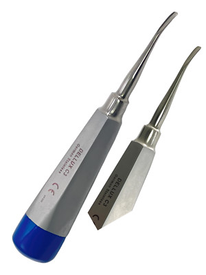 GERMAN DENTAL ELEVATOR EXTRACTING LUXATING APICAL ROOT ELEVATOR 3MM BLUE CURVE