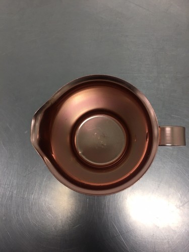 Small Color Craft Copper Color Anodized Aluminum Metal Pitcher About 12 Ounce