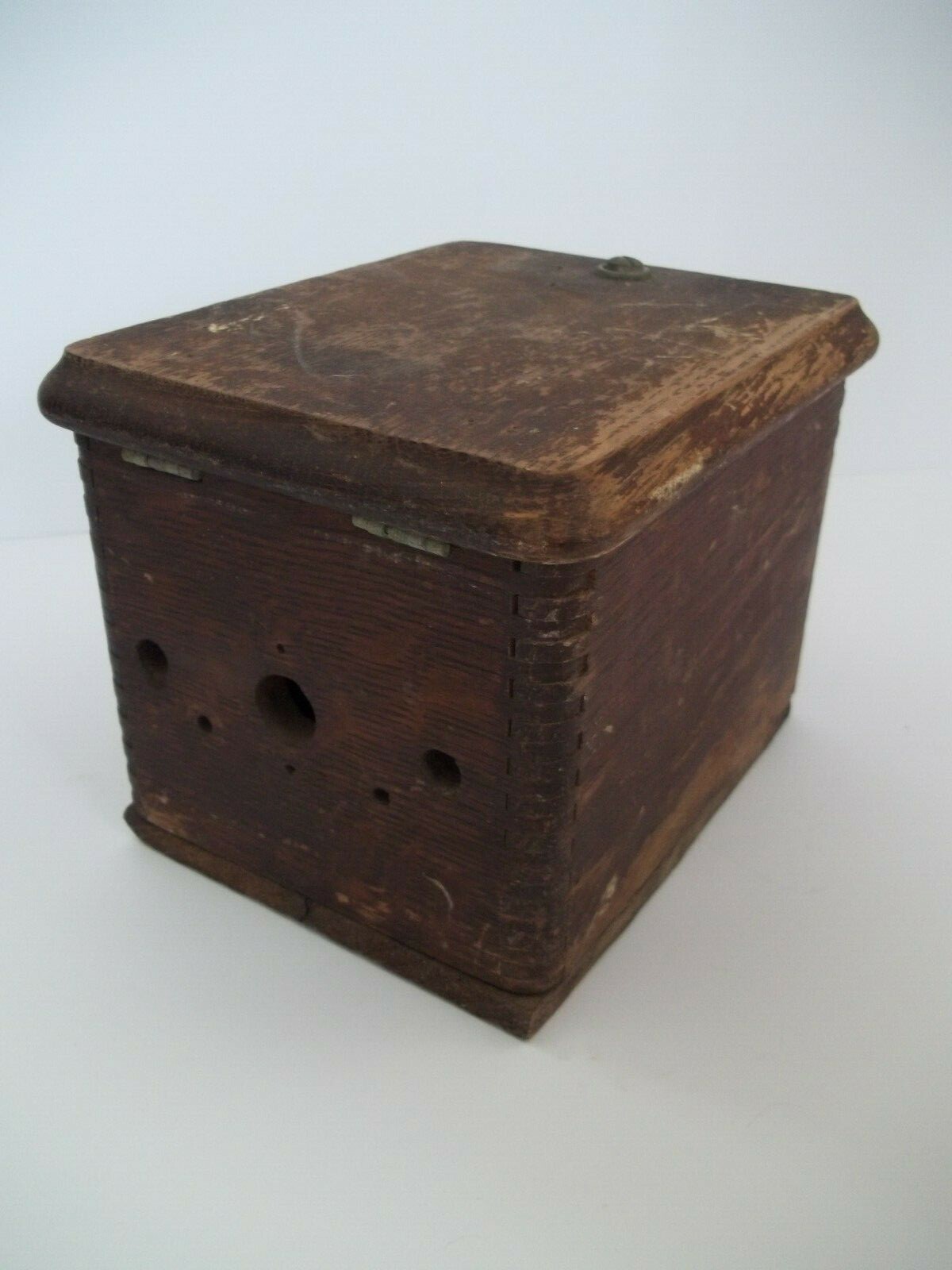Telegraph Bell Box Tiger Oak 1/4 Sawn Antique