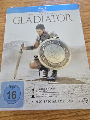 Gladiator , Steelbook Bluray, Russell Crowe , 2x DISC Special Edition Neu & OVP 