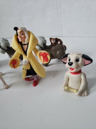 1991 McDonald's 101 Dalmatians Toys lot of 7, cruella