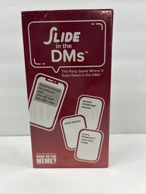 Slide in the DMs Party Card Game What Do Meme?  New & Sealed