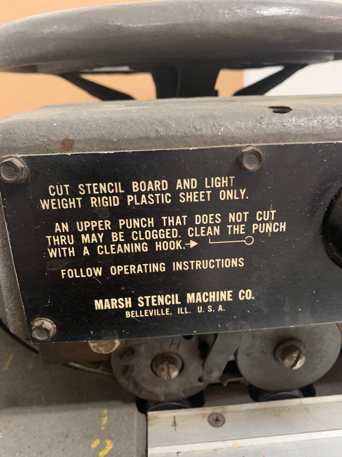 Marsh Stencil Machine Model H, 1/2