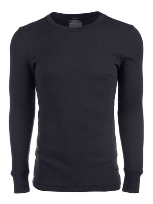 

ALFANI Мужская черная рубашка с круглым вырезом, Черный, 100071445BT