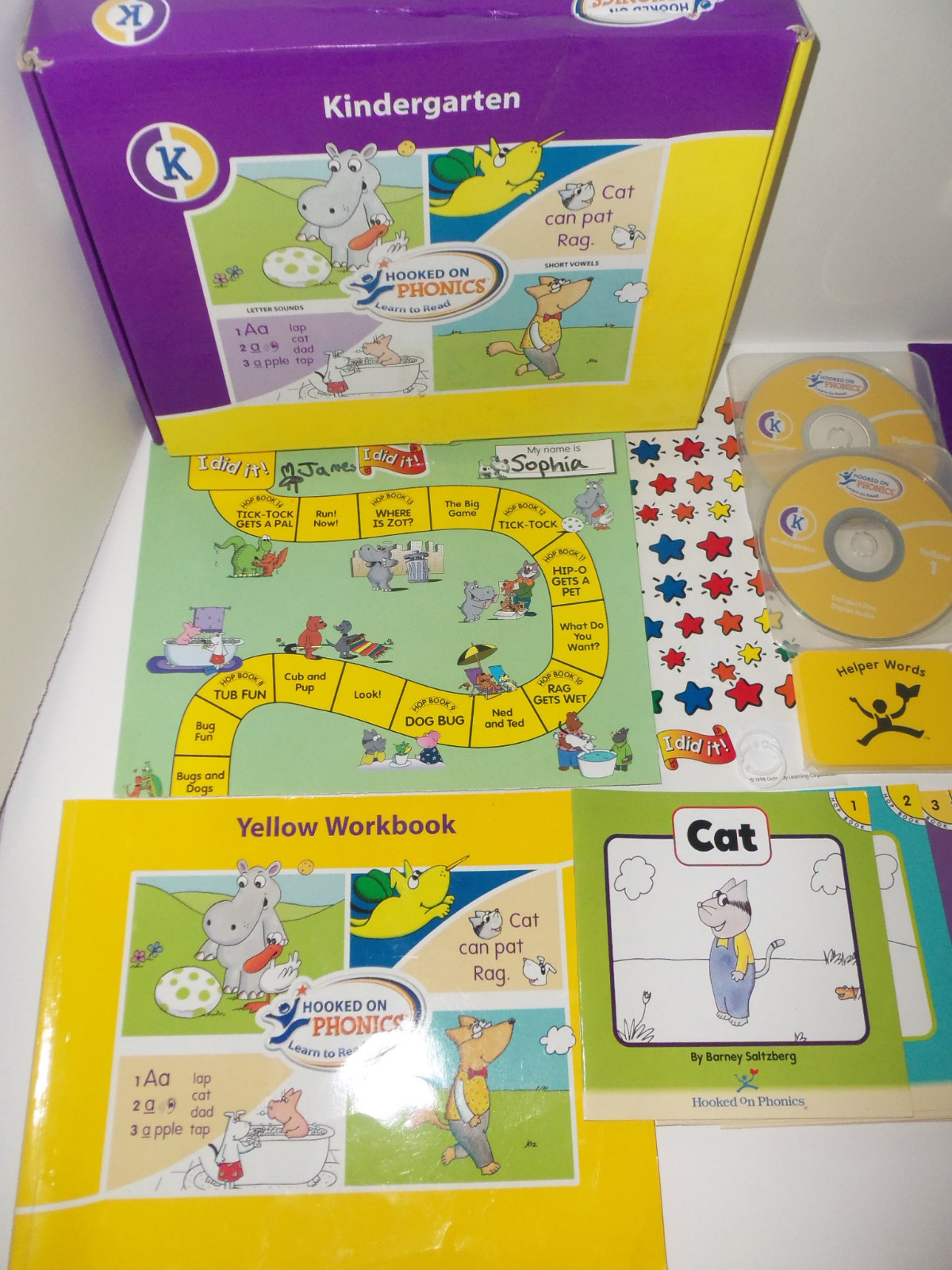 Hooked on Phonics Kindergarten Learn to Read Kit w Books CDs Workbook & MORE!