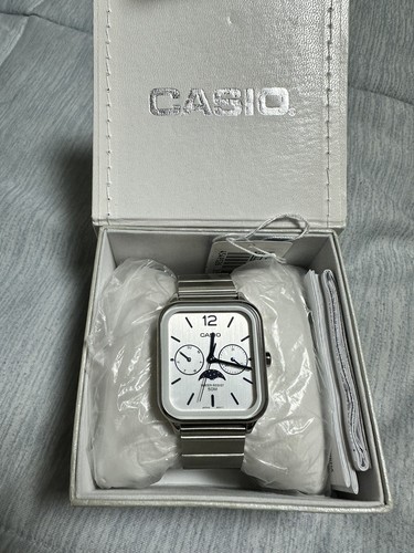 CASIO STANDARD MENS MTP-M305D-7A 箱付き Casio MTP-M305D-7A Quartz Unisex Watch Silver Dial Square