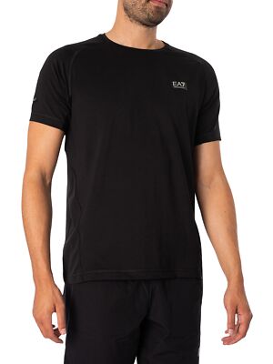 

Мужская футболка EA7 Ventus 7 Chest Box Logo, черная, Черный, 6RPT40-PJMEZ-0201