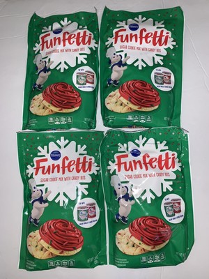 PILLSBURY FUNFETTI SUGAR COOKIE MIX WITH CANDY BITS 10.25 OZ BAG HOLIDAY FUNX4 B