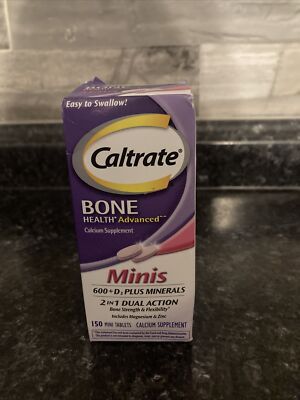 Caltrate Minis 600+D3+Minerals, Calcium & Vit D Supplement, Bone Health, 150 Ct