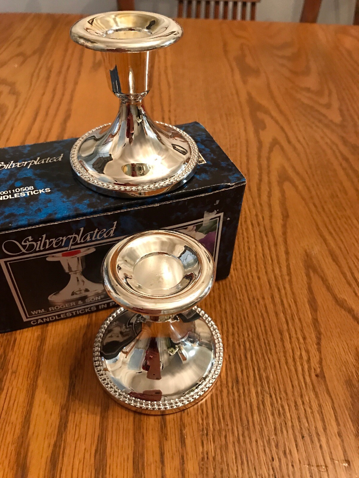 Wm. Roger and Son Silverplated Candlesticks-3